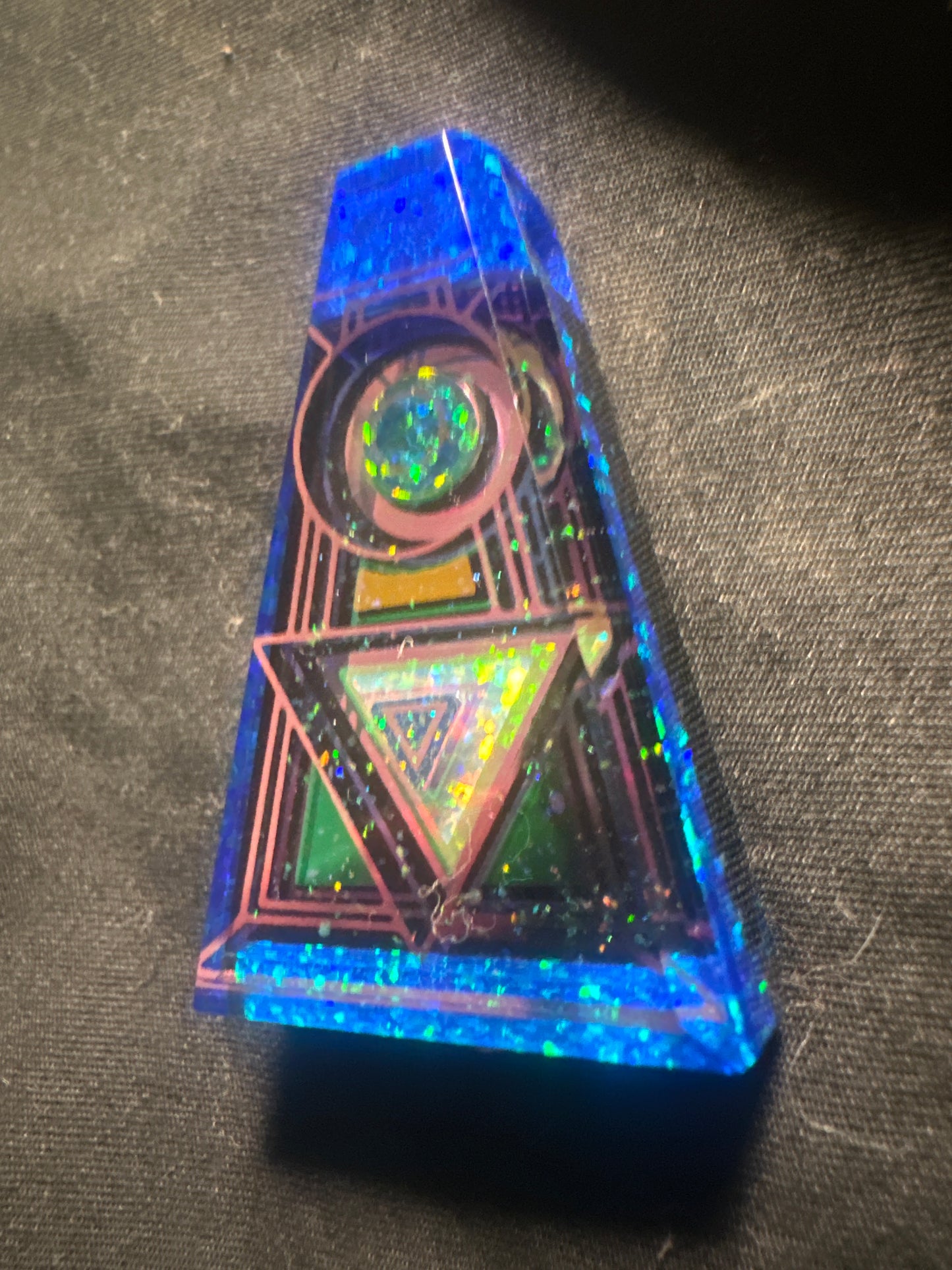 Dichroic glass and opal stacker