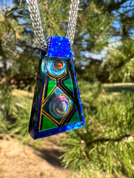 Blue opal bordered image/opal stacker