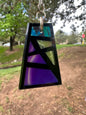 Blk boarder rock pendant
