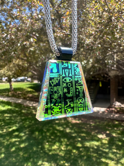 Golden fume tech pendant.