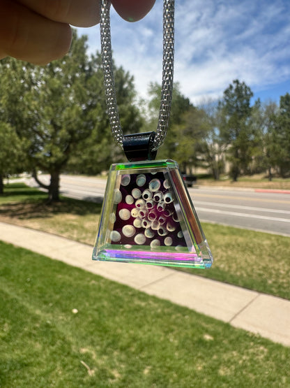 Gold and silver fume with dichroic glass