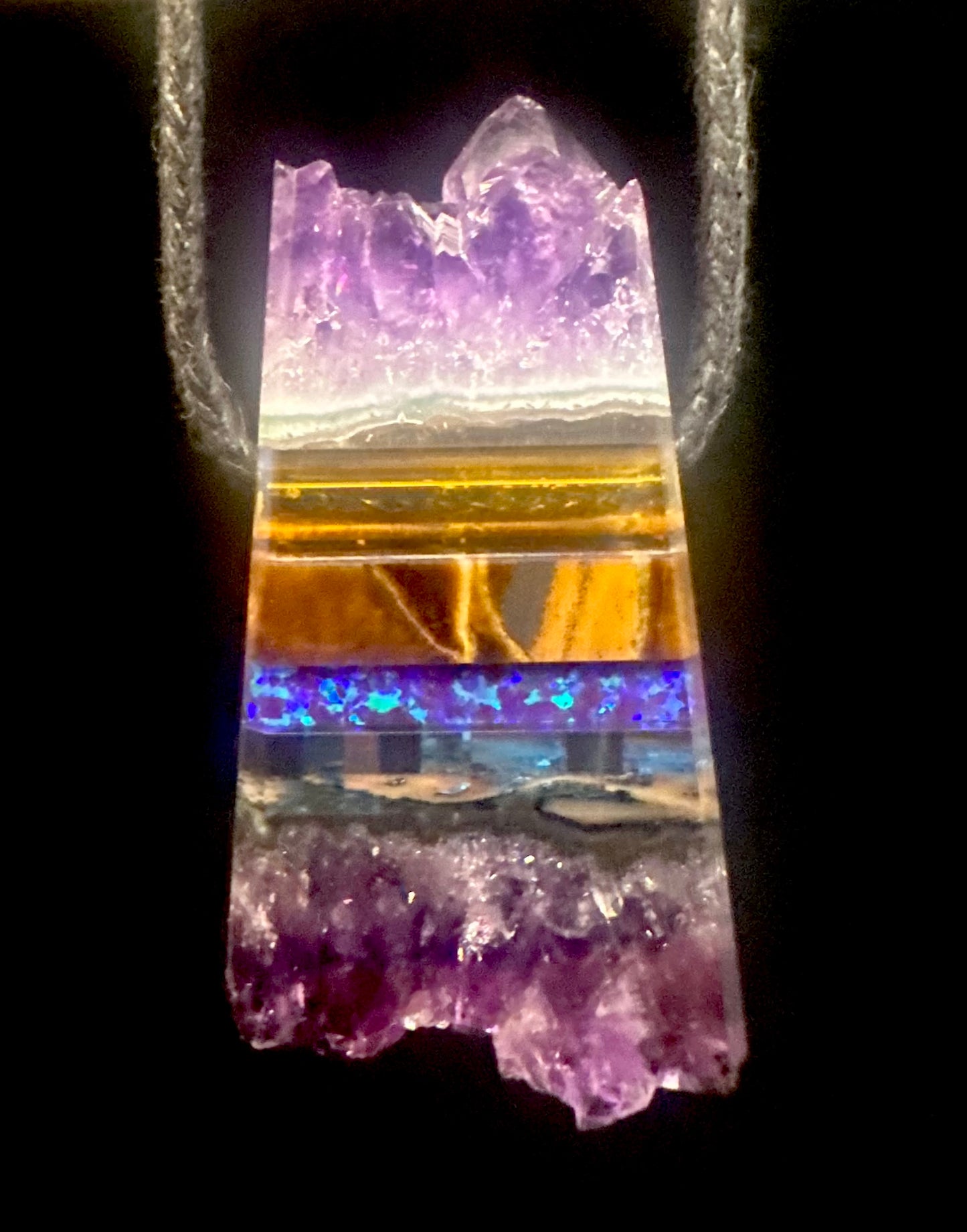 Amethyst/tiger’s eye/opal