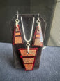 Dinosaur bone necklace and earring set