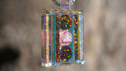 G-series opal and dichroic glass pendant