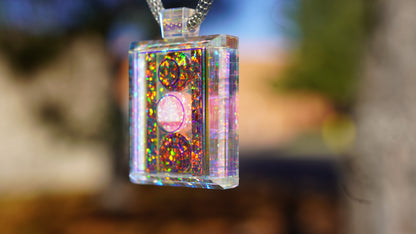 G-series opal and dichroic glass pendant