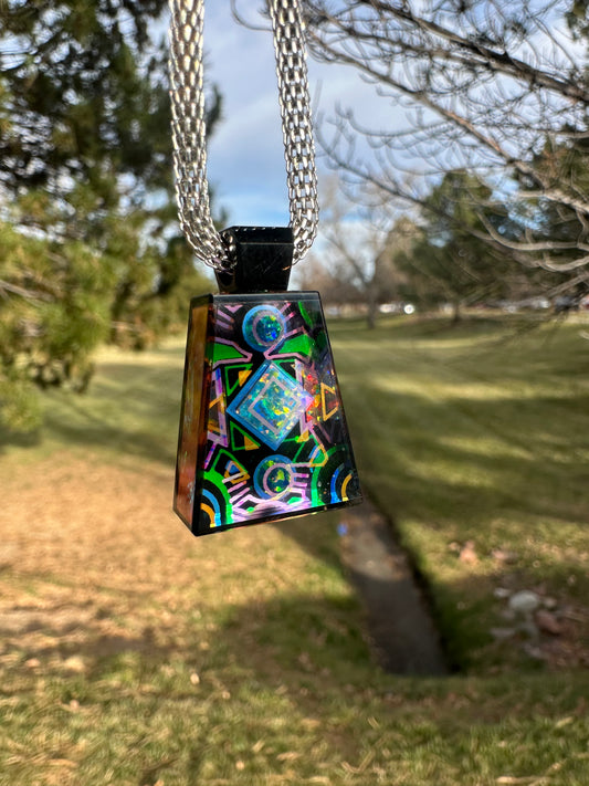 Dichroic glass/image and opal stacker
