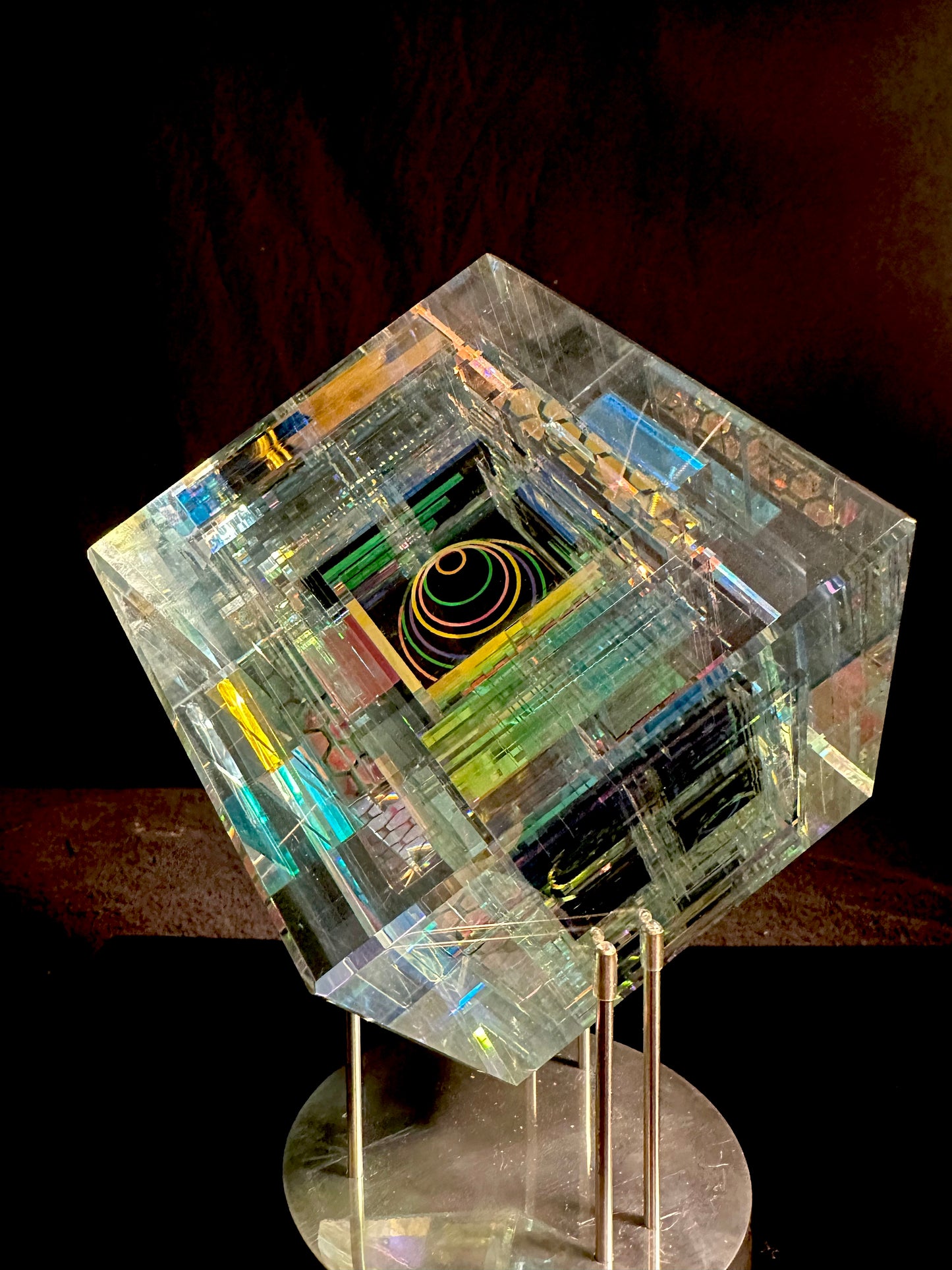 fine art glass cube