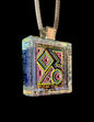 multi layered etched dichroic pendant