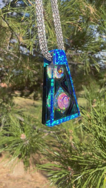 Blue opal bordered image/opal stacker