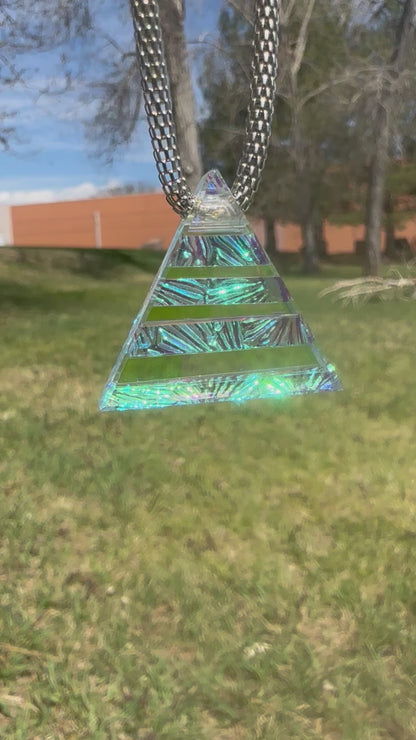 Golden dichro pendant