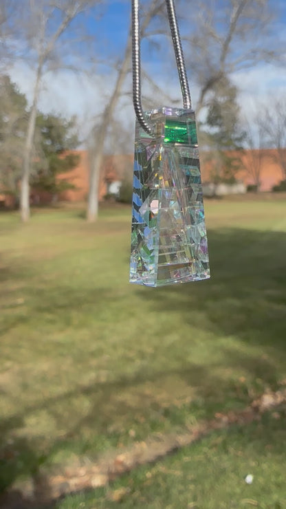 Dichroic glass stack pendant