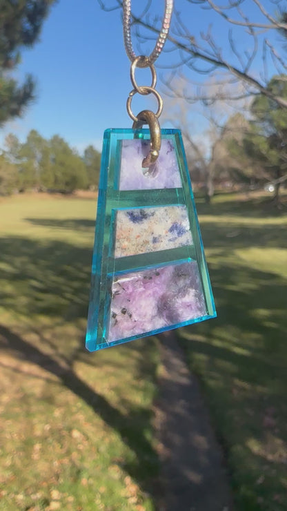 Purple charoite/blue boarder