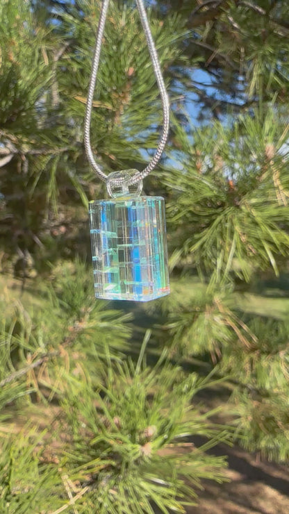 Dichroic stacked glass